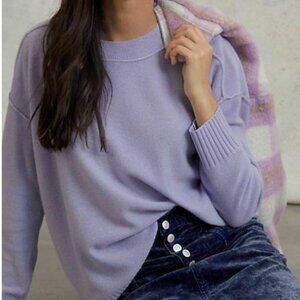 pilcro angie seamed cashmere sweater